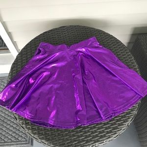 Purple metallic costume skirt